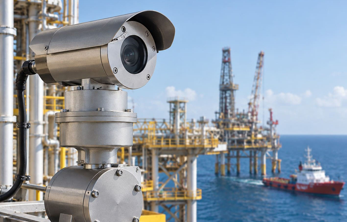 Security camera for hazardous environment