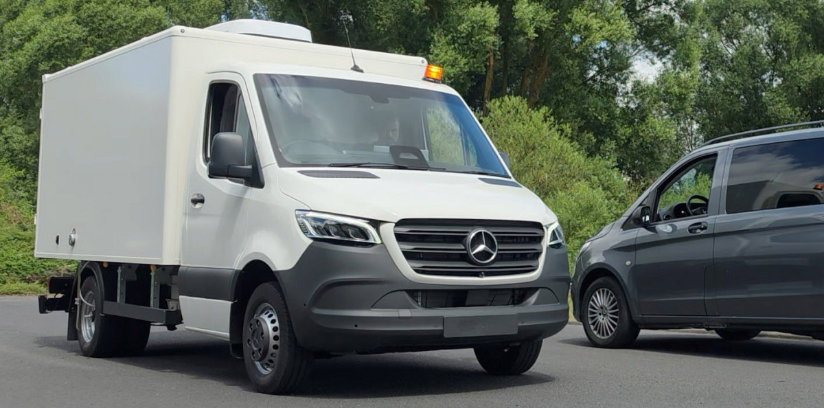 MBX Mercedes Delivery Truck on Road