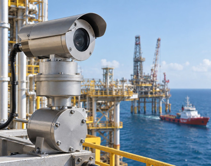 Security camera for hazardous environment